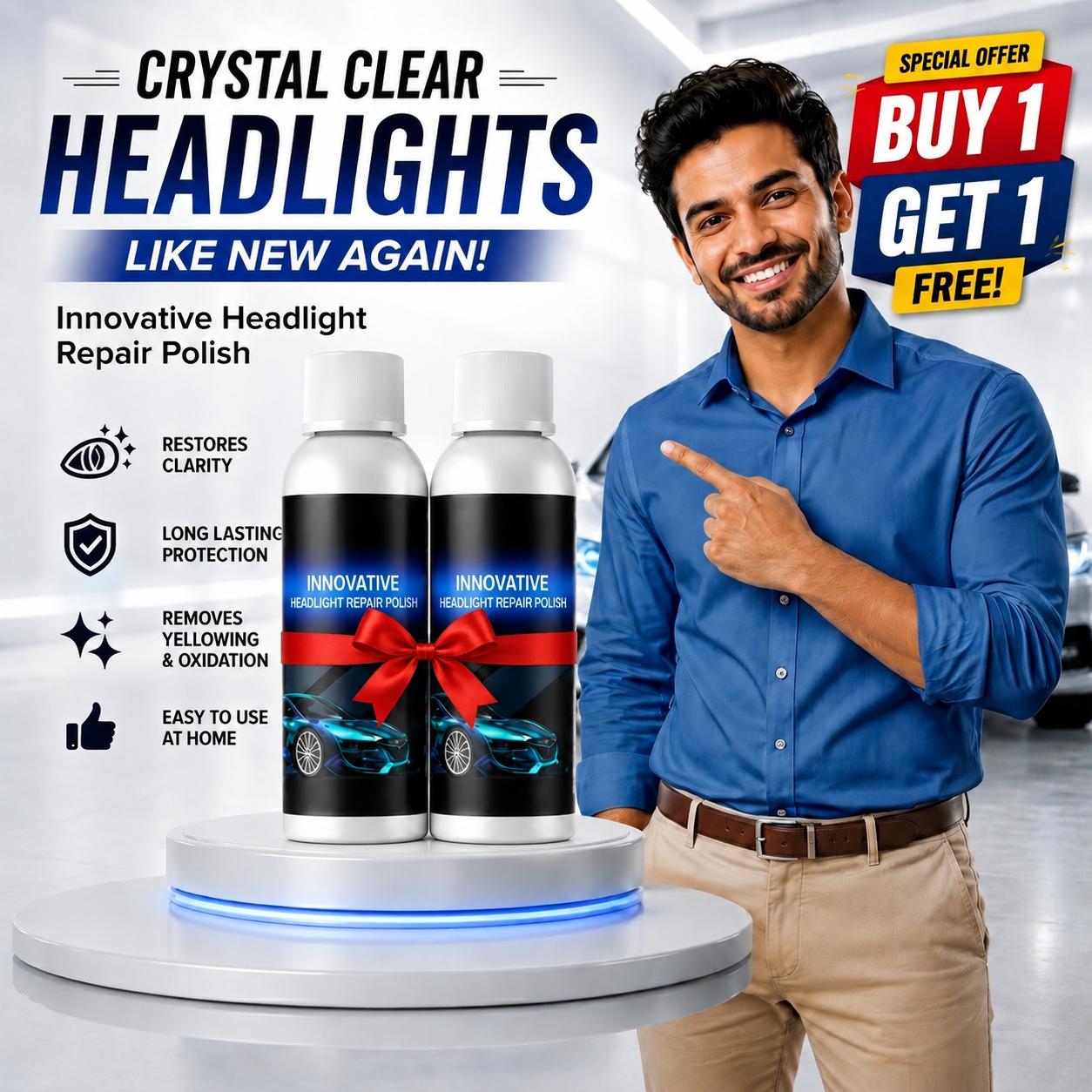 innovative  Headlights Repair Polish - Buy 1 Get 1 Free